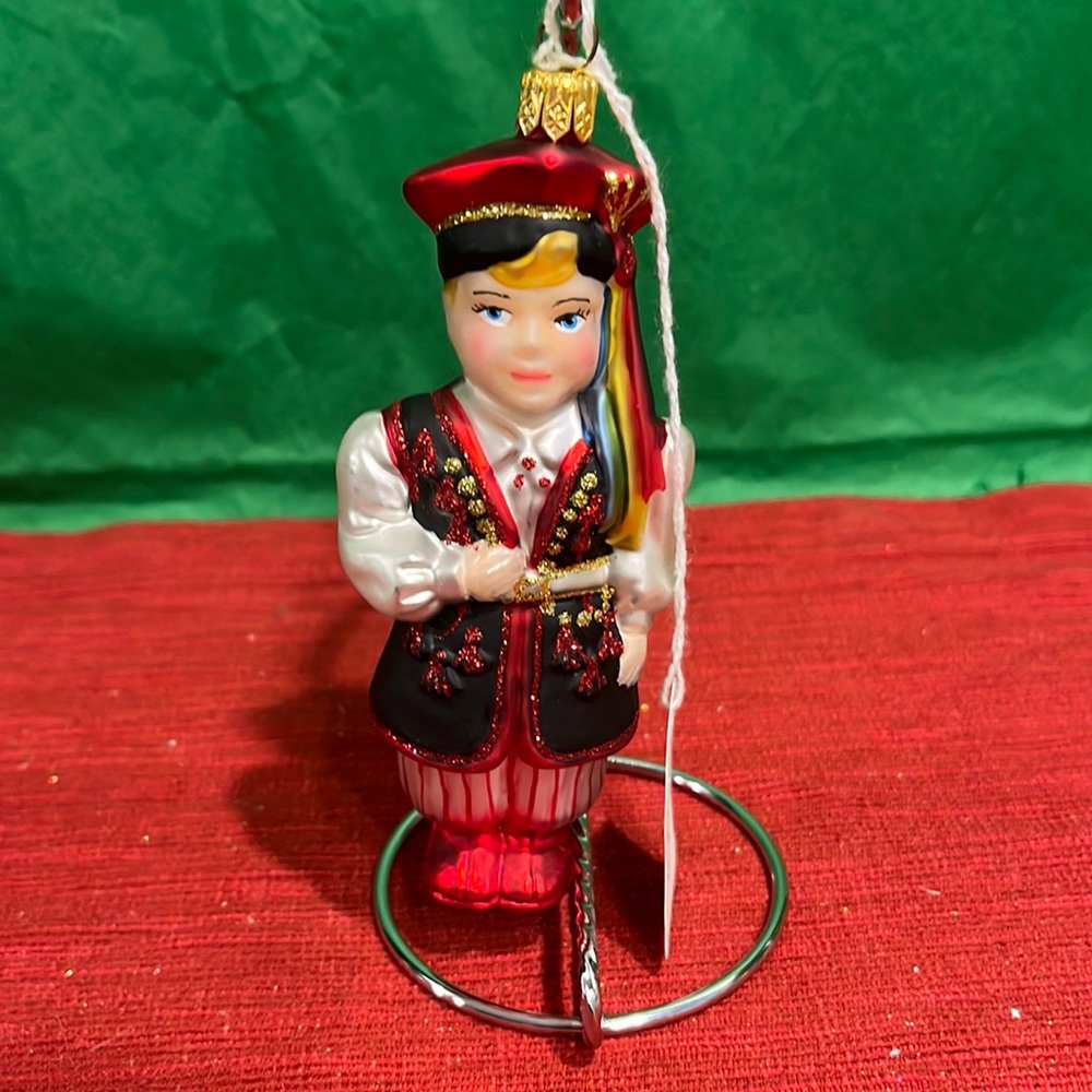 Handmade glass blown ornament